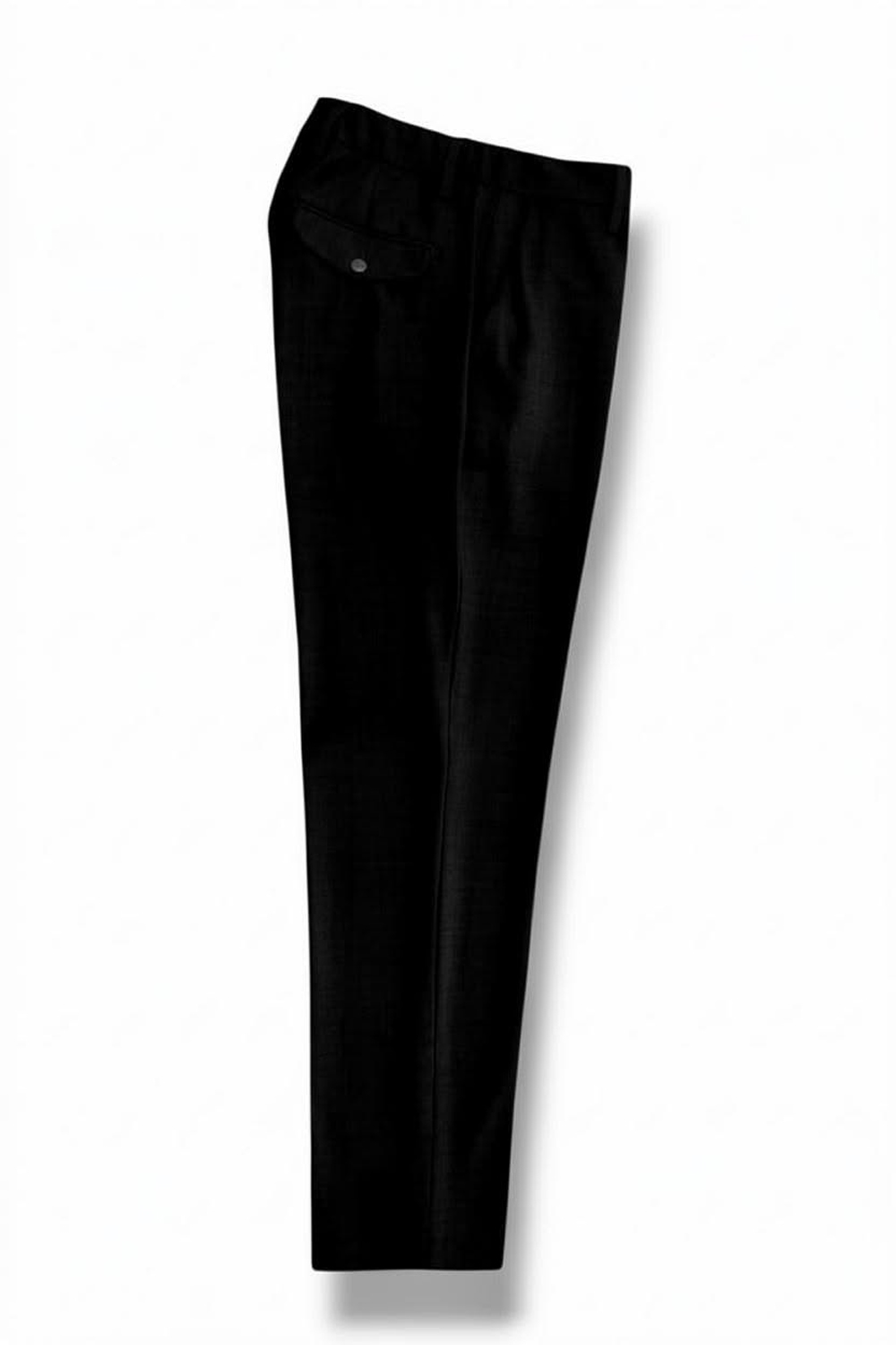 Pantalone con coulisse e pinces in tasmania Comfort fit color nero - immagine 3