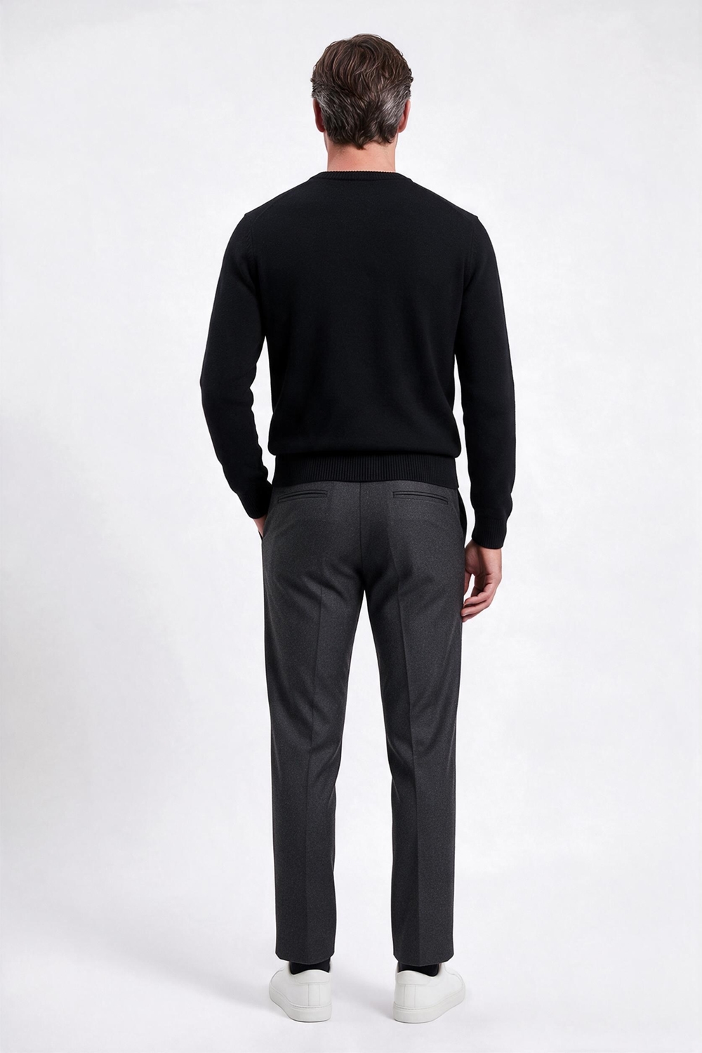 Pantalone Slim fit in tasmania color grigio scuro - immagine 2