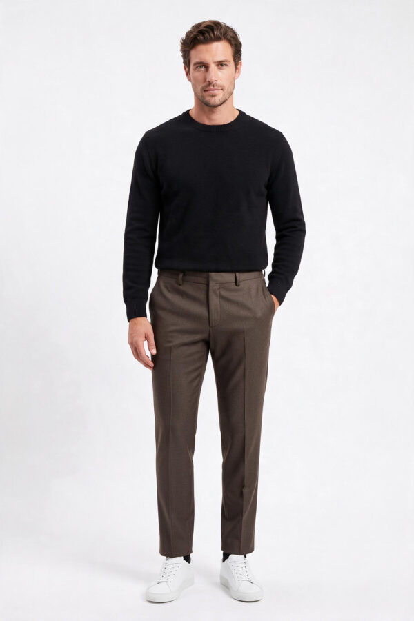 Pantalone Slim fit in tasmania color moro