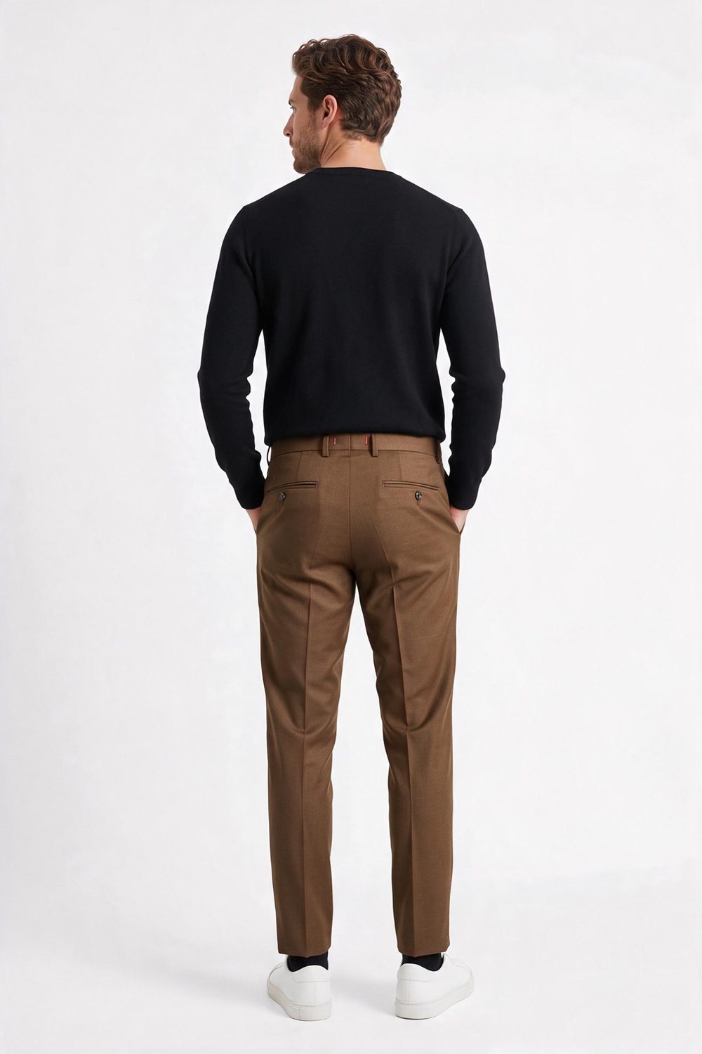 Pantalone Slim fit in tasmania color moro - immagine 2