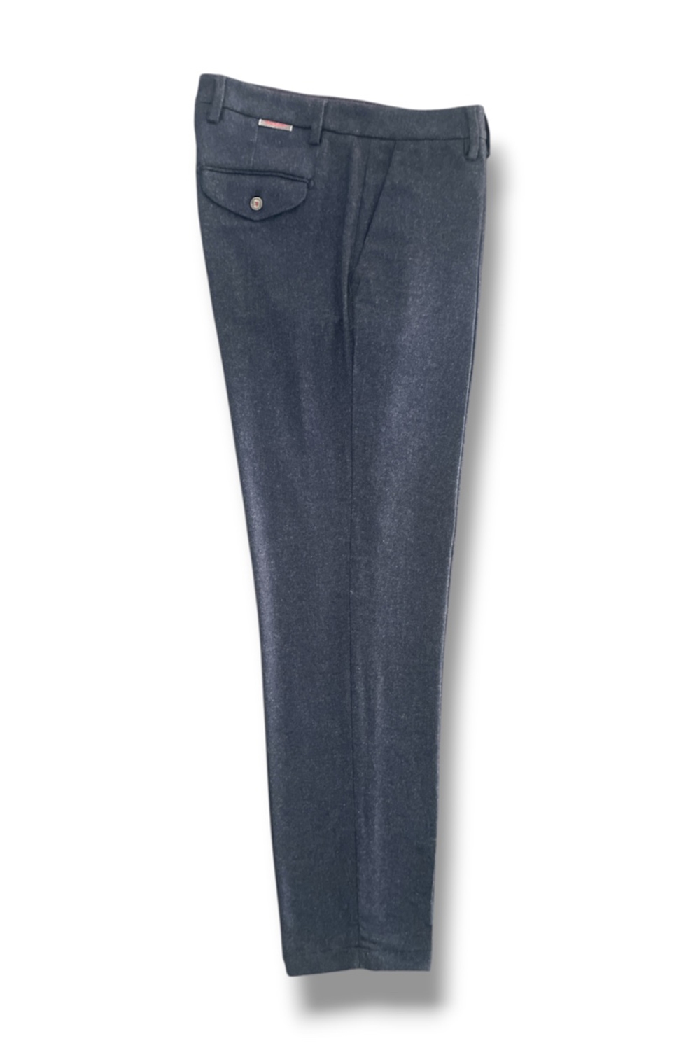 Pantalone con pattine Comfort fit in lana color blu chiaro - immagine 3