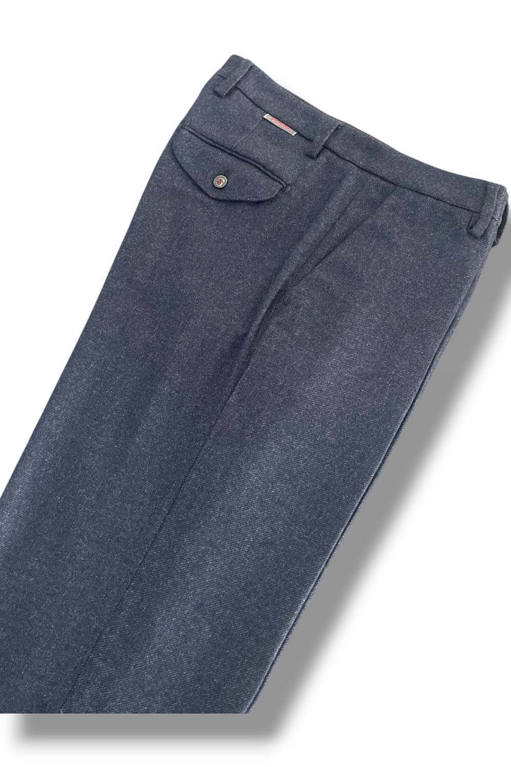 Pantalone con pattine Comfort fit in lana color blu chiaro - immagine 4