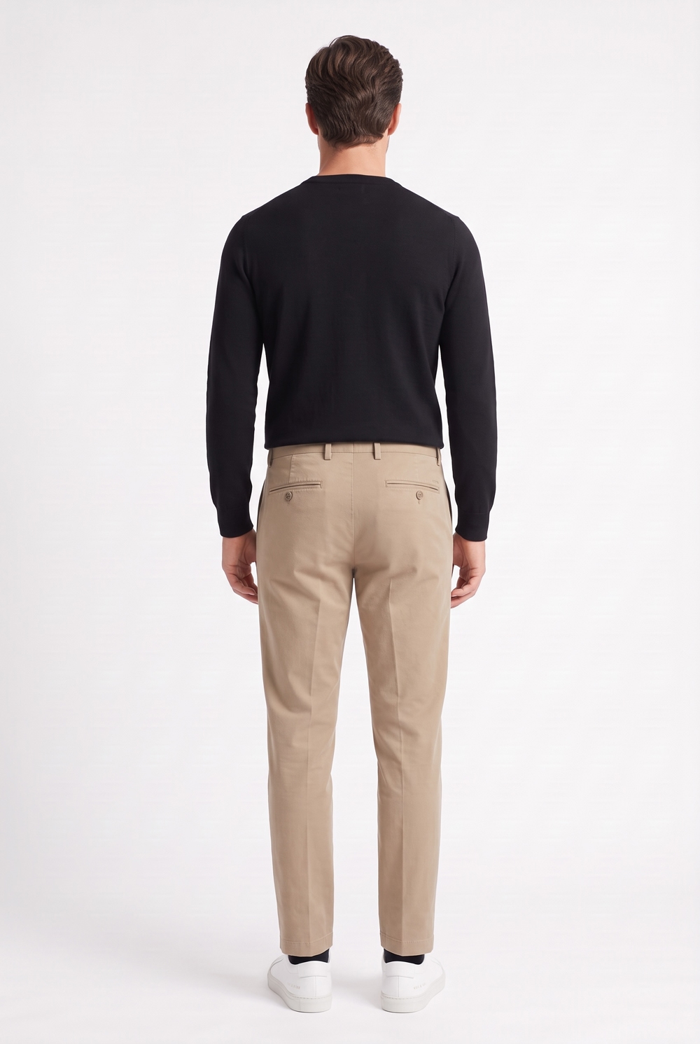 Pantalone sartoriale in velluto diagonal Regular fit color beige - immagine 2