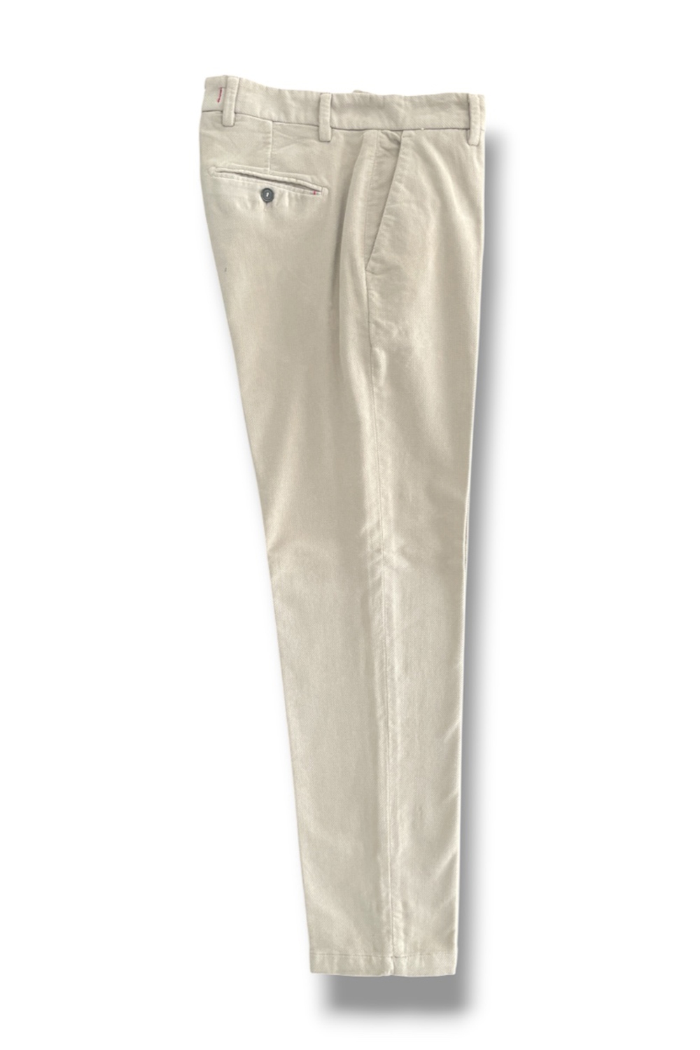 Pantalone sartoriale in velluto diagonal Regular fit color beige - immagine 3