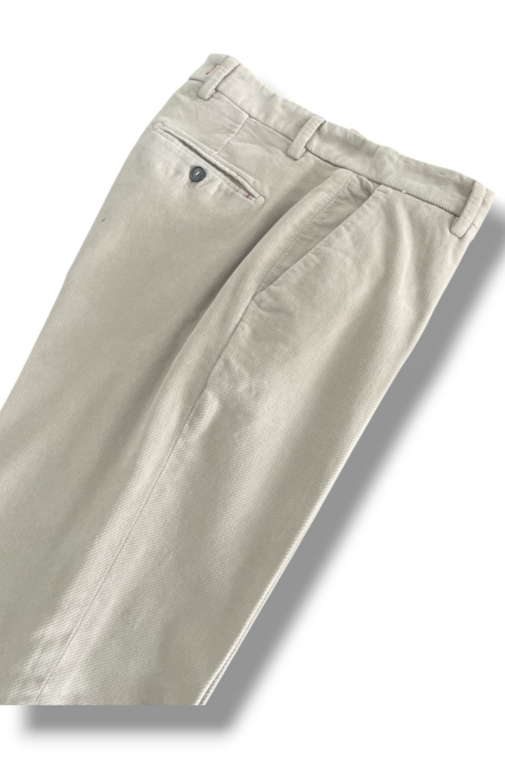 Pantalone sartoriale in velluto diagonal Regular fit color beige - immagine 4