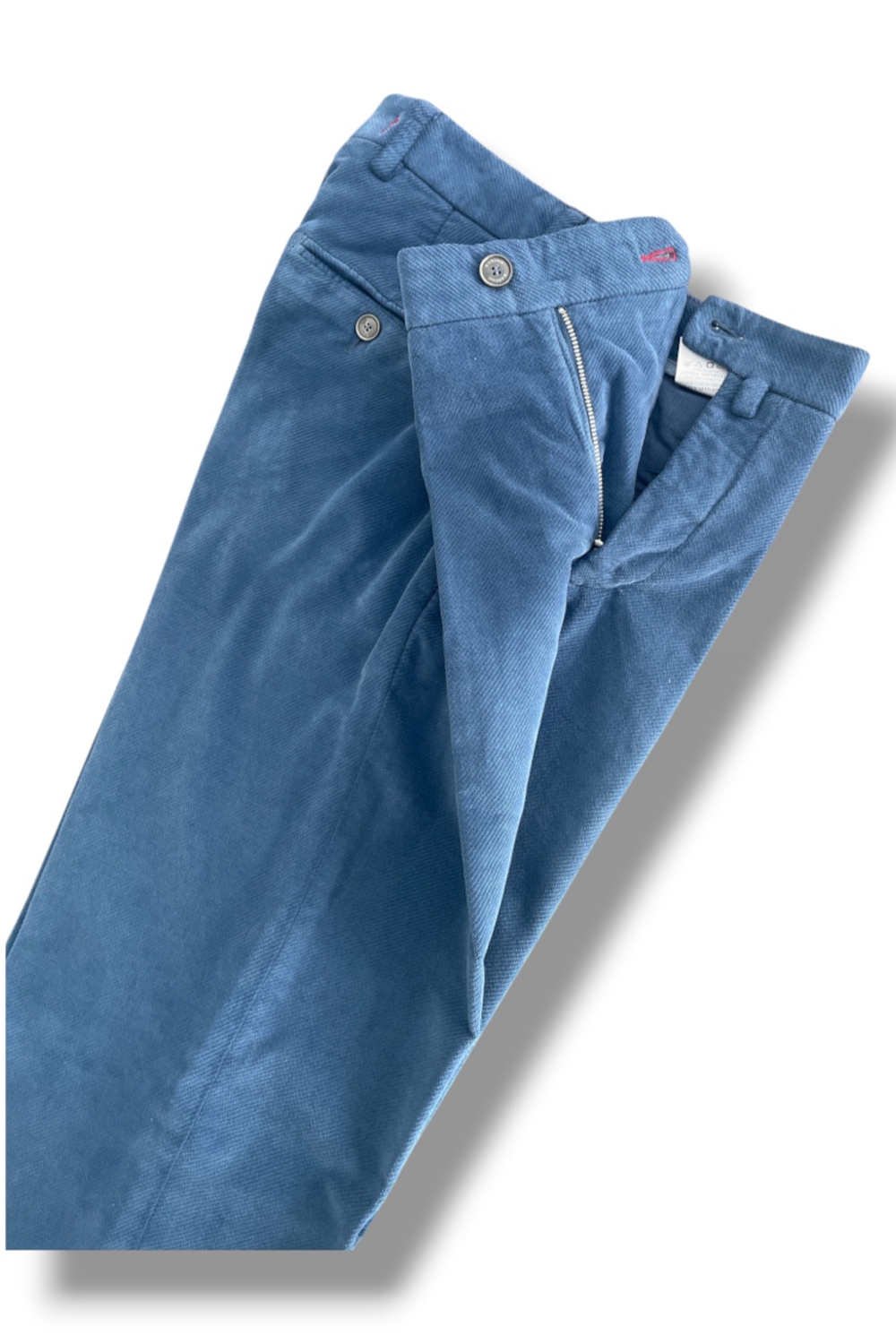 Pantalone sartoriale in velluto diagonal Regular fit color blu chiaro - immagine 5