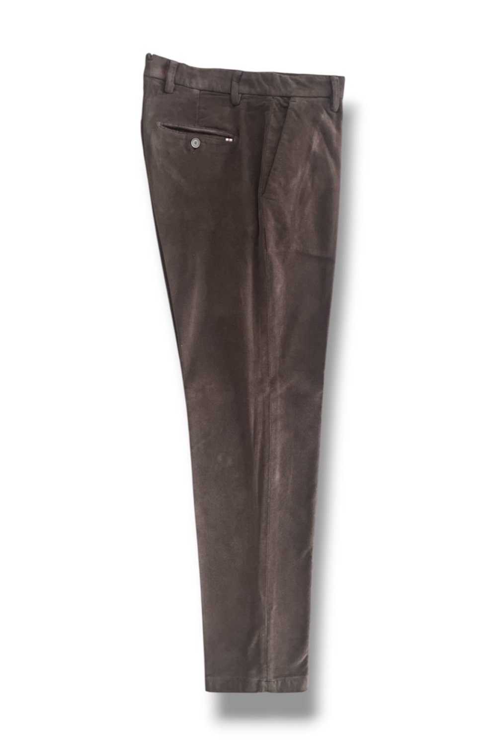 Pantalone sartoriale in velluto diagonale Regular fit color moro - immagine 3