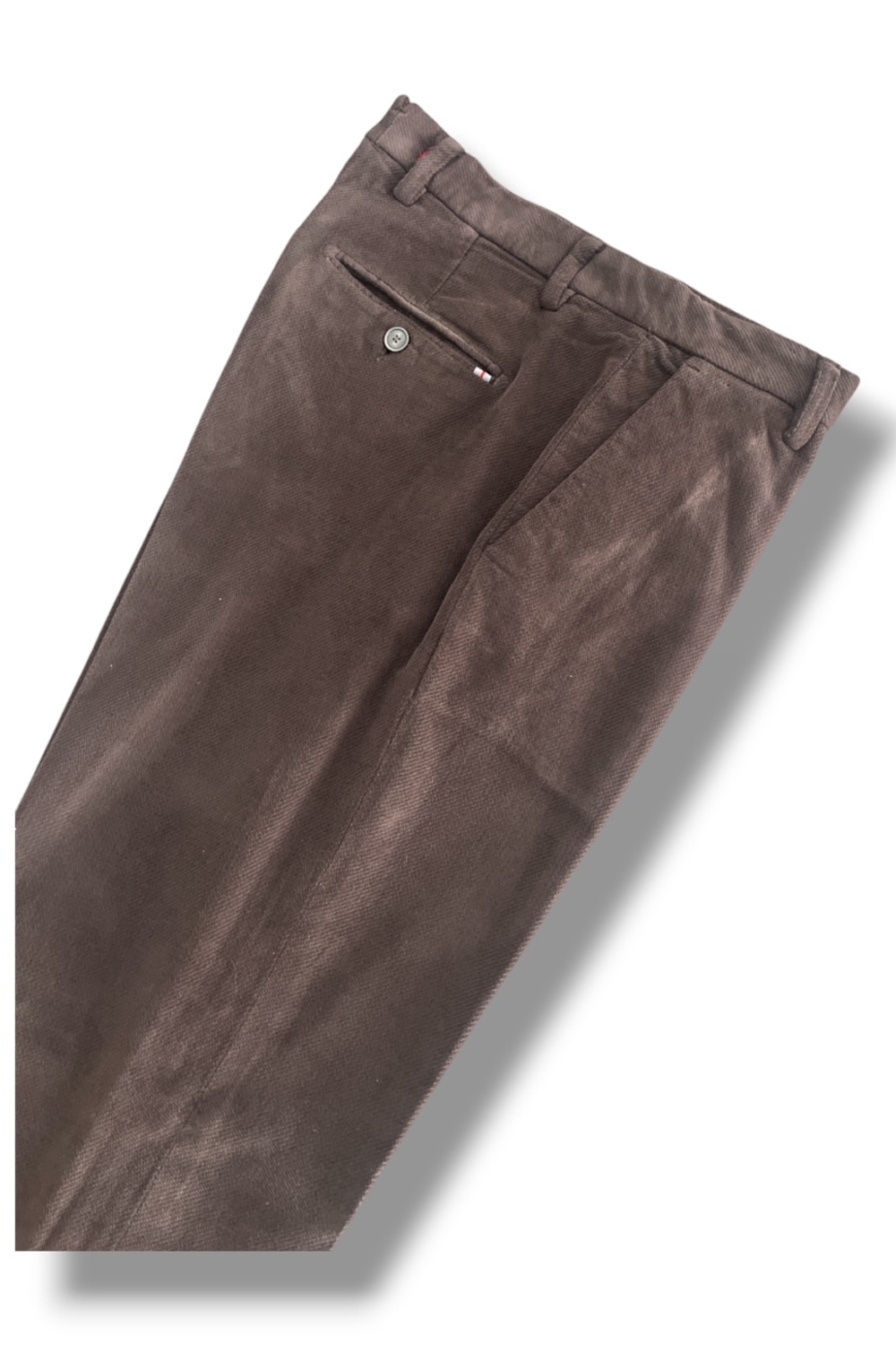 Pantalone sartoriale in velluto diagonale Regular fit color moro - immagine 4