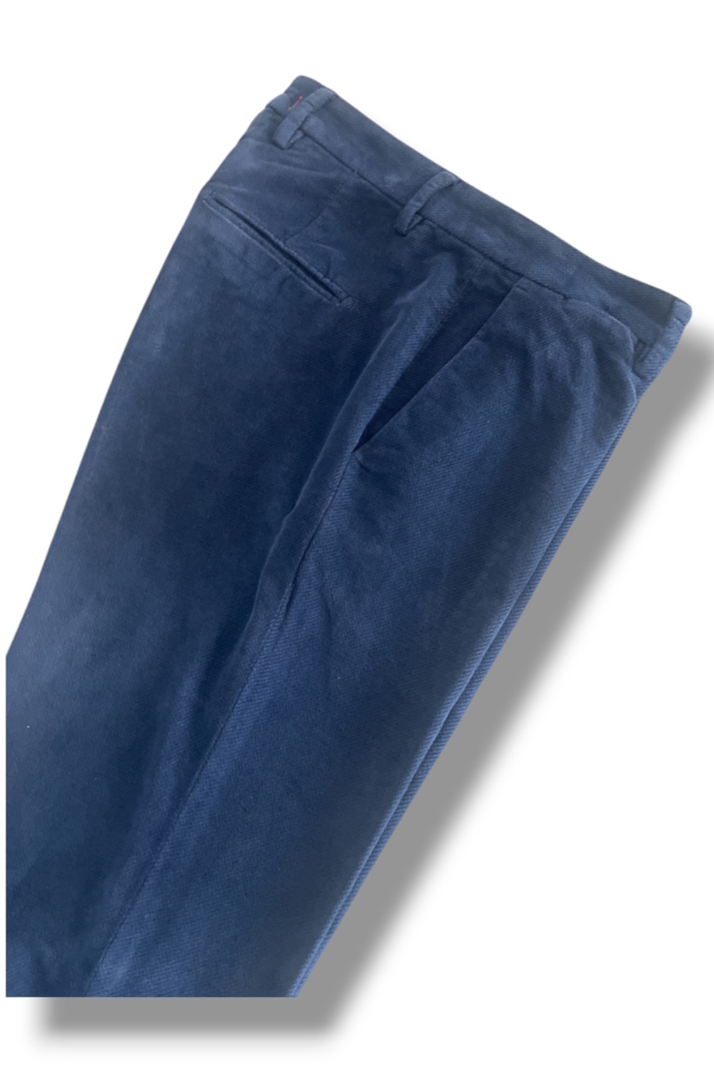 Pantalone in velluto diagonale Slim fit color blu scuro - immagine 4