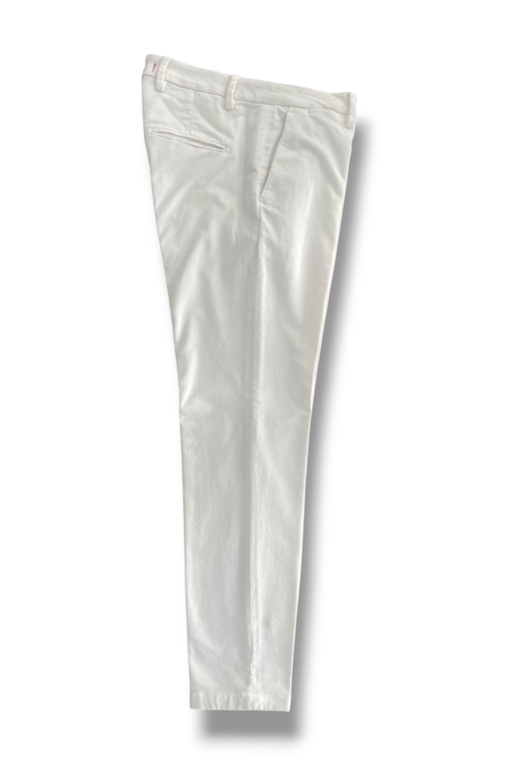 Pantalone in velluto diagonale Slim fit color panna - immagine 3
