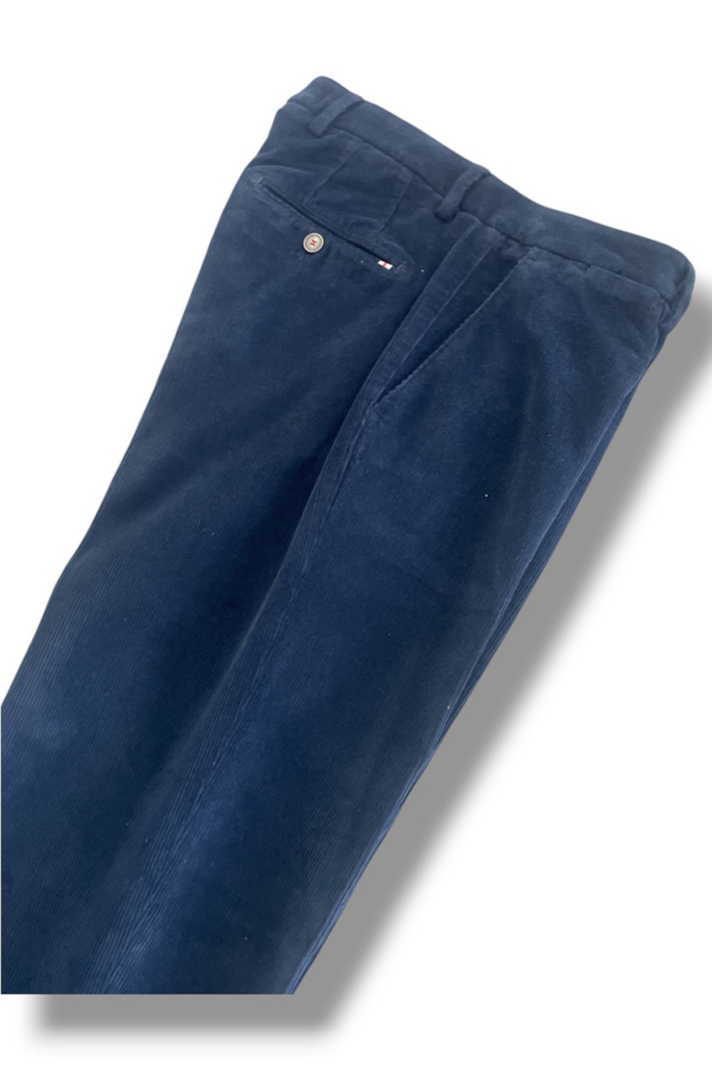 Pantalone in velluto 1000 righe Regular fit color blu scuro - immagine 4
