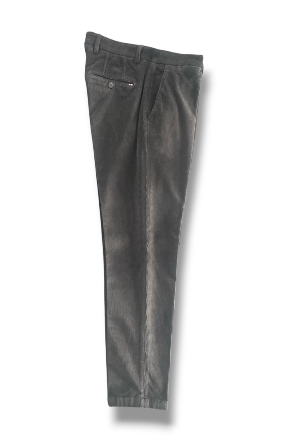 Pantalone in velluto 1000 righe Regular fit color tortora - immagine 3