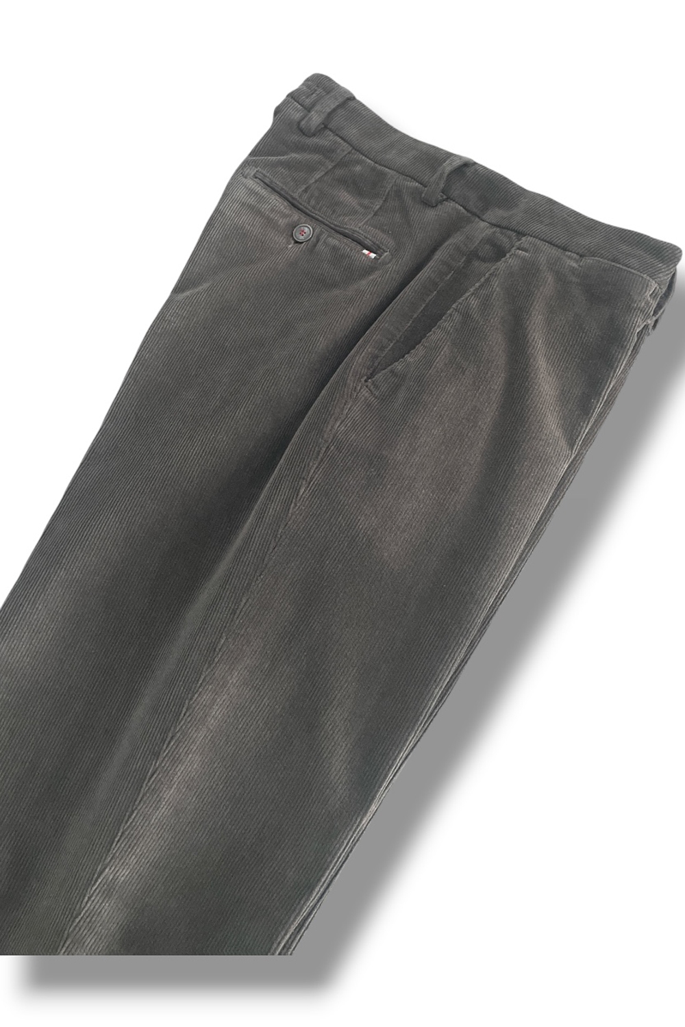 Pantalone in velluto 1000 righe Regular fit color tortora - immagine 4