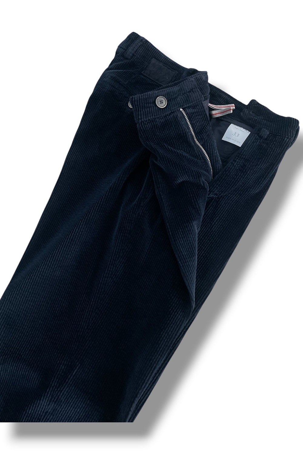 Pantalone in velluto a righe Regular fit color blu scuro - immagine 3